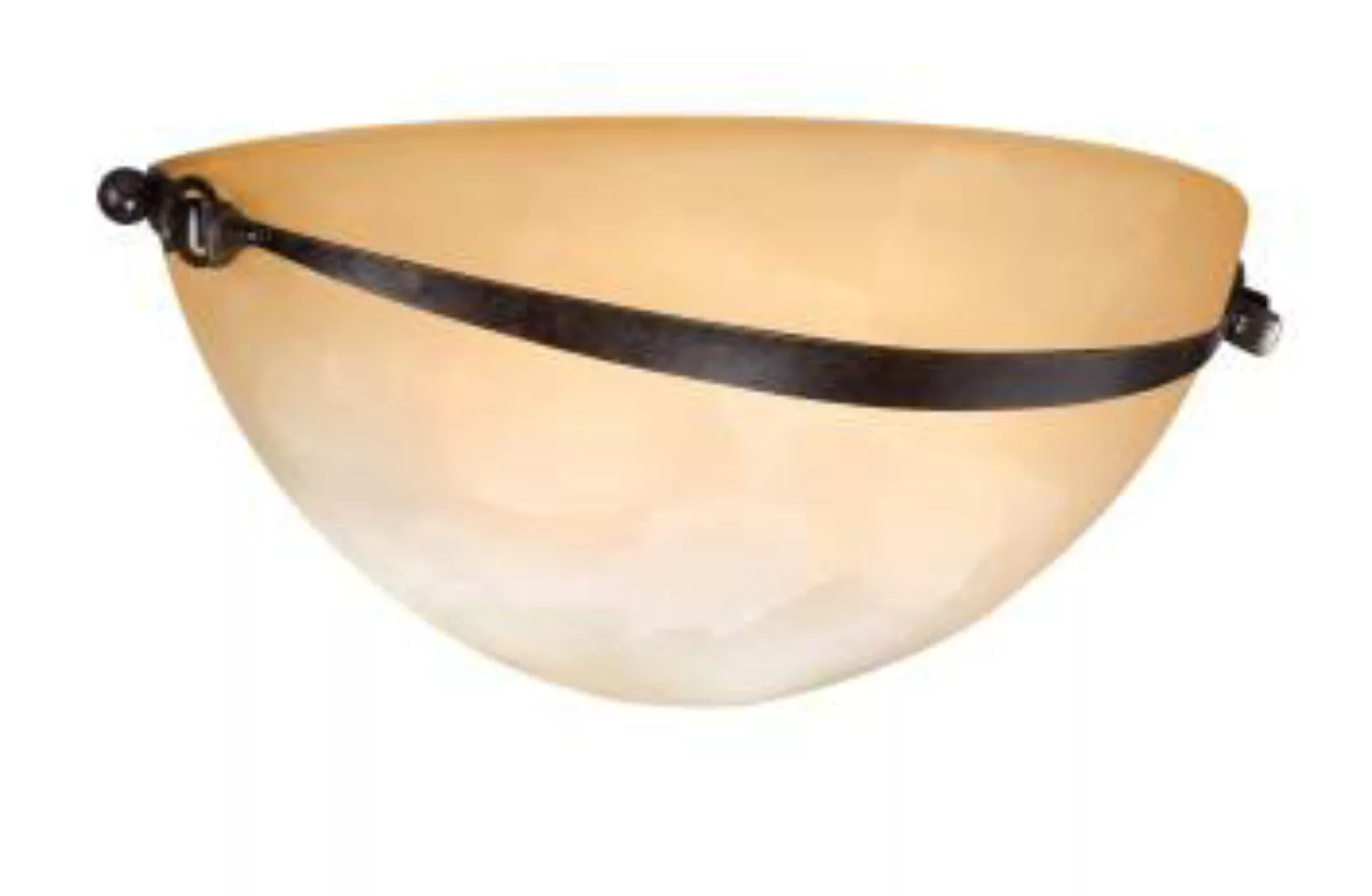 Wandleuchte Glas Schirm Orange Bronze Rustikal innen günstig online kaufen