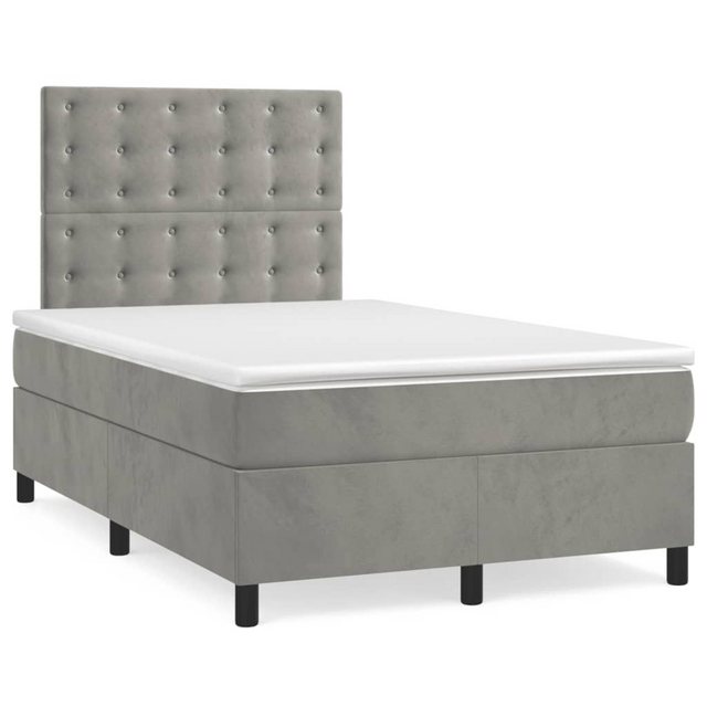 vidaXL Boxspringbett Bett Boxspringbett mit Matratze komplett Samt (120 x 2 günstig online kaufen