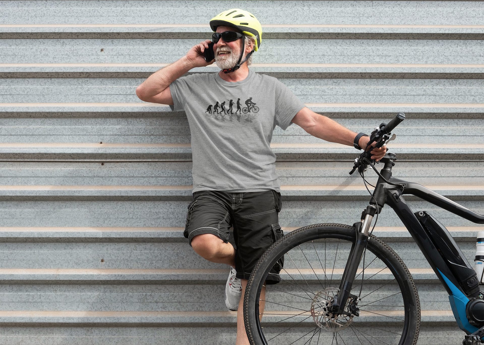 Baddery Print-Shirt Fahrrad T-Shirt: "Bike Evolution", günstig online kaufen