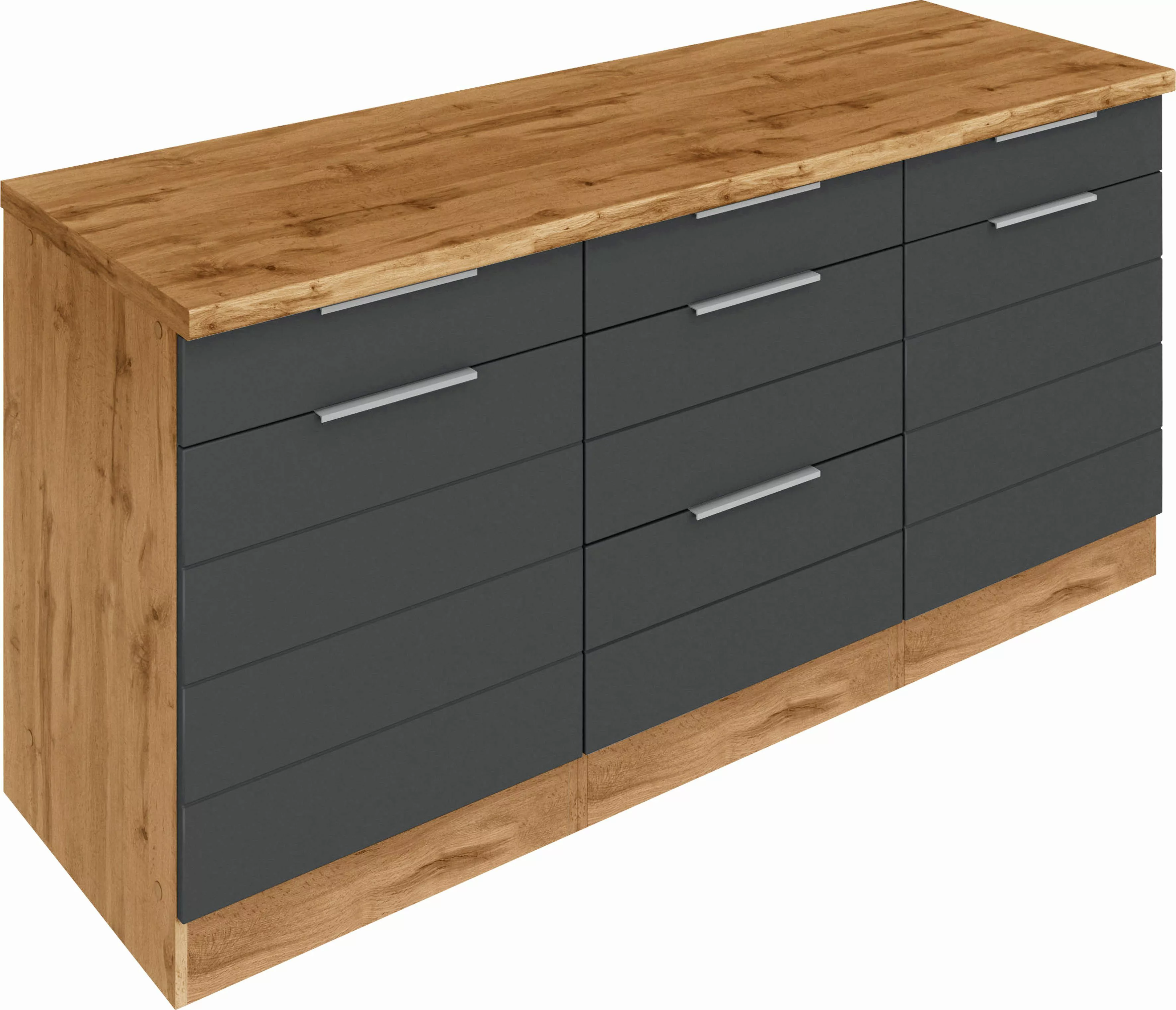 KOCHSTATION Unterschrank "KS-Luhe", 180 cm breit, für viel Stauraum, MDF-Fr günstig online kaufen