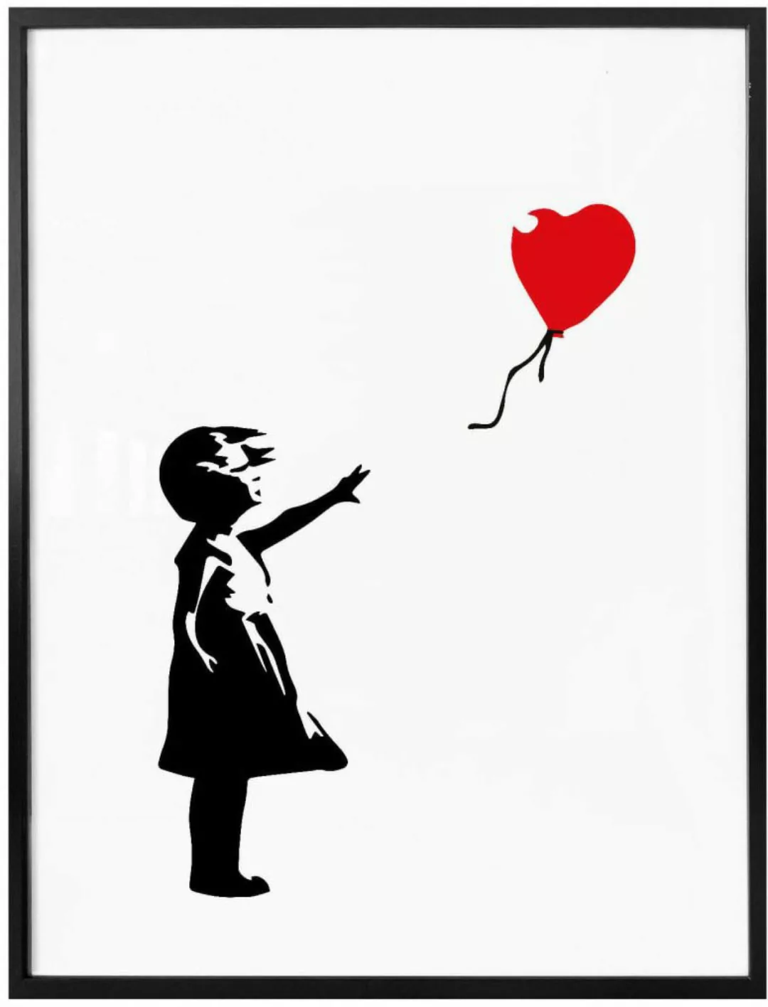 Wall-Art Poster "Graffiti Bilder Girl with the red balloon", Menschen, (1 S günstig online kaufen
