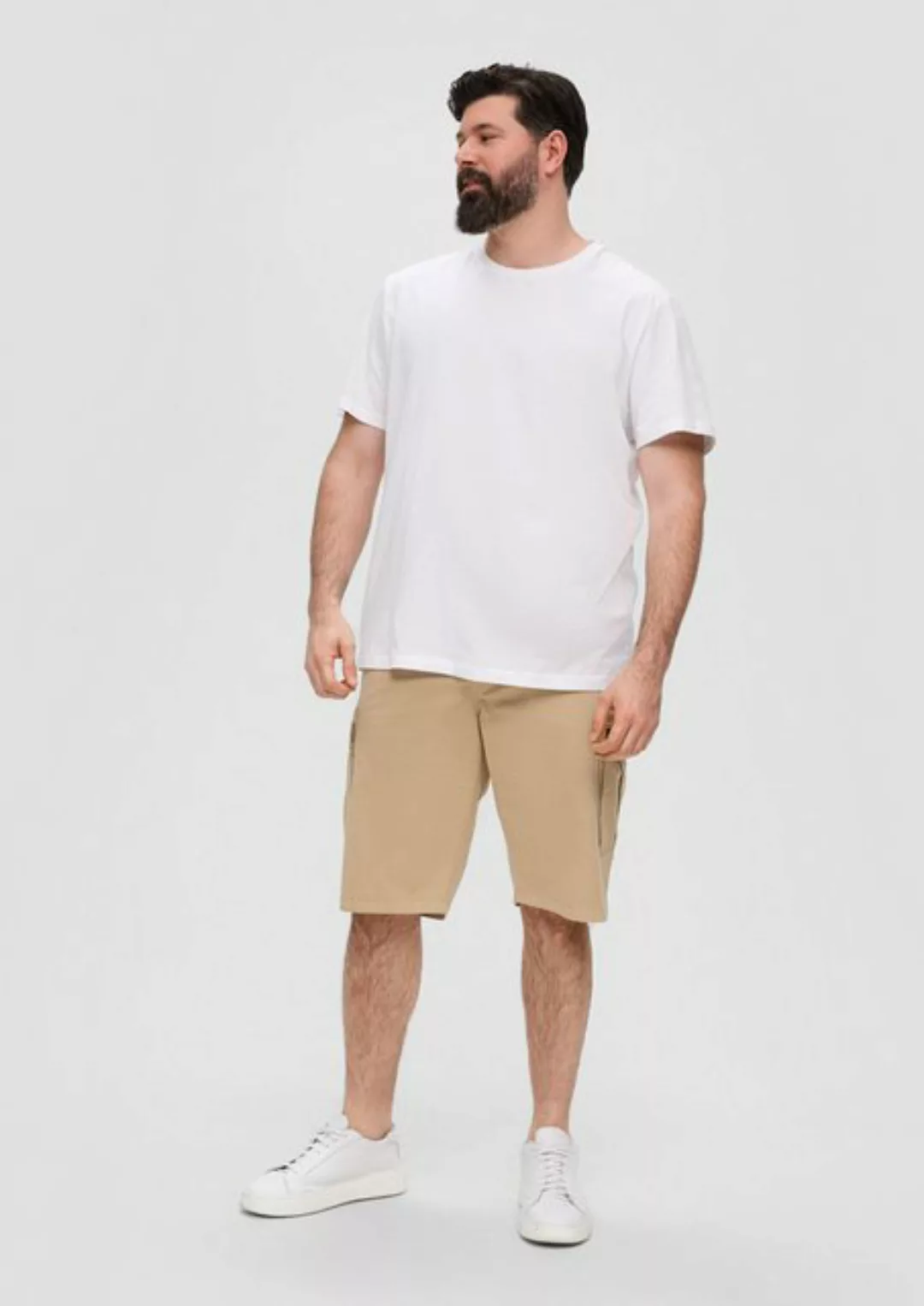 s.Oliver Bermudas Relaxed: Cargo-Bermuda mit Garment Dye Garment Dye günstig online kaufen