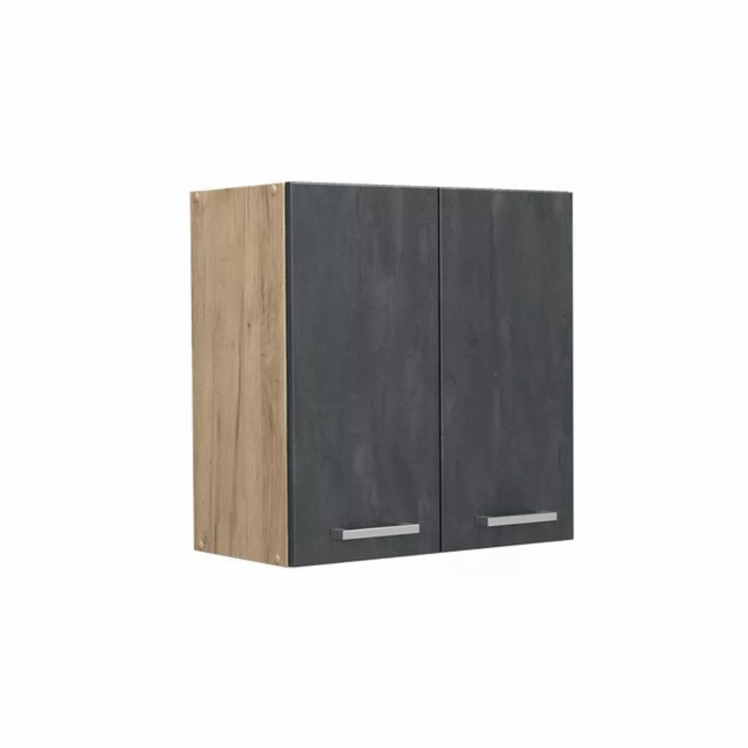 Vicco Hängeschrank Küchenoberschrank R-Line 60 cm Goldkraft Schwarz Beton günstig online kaufen