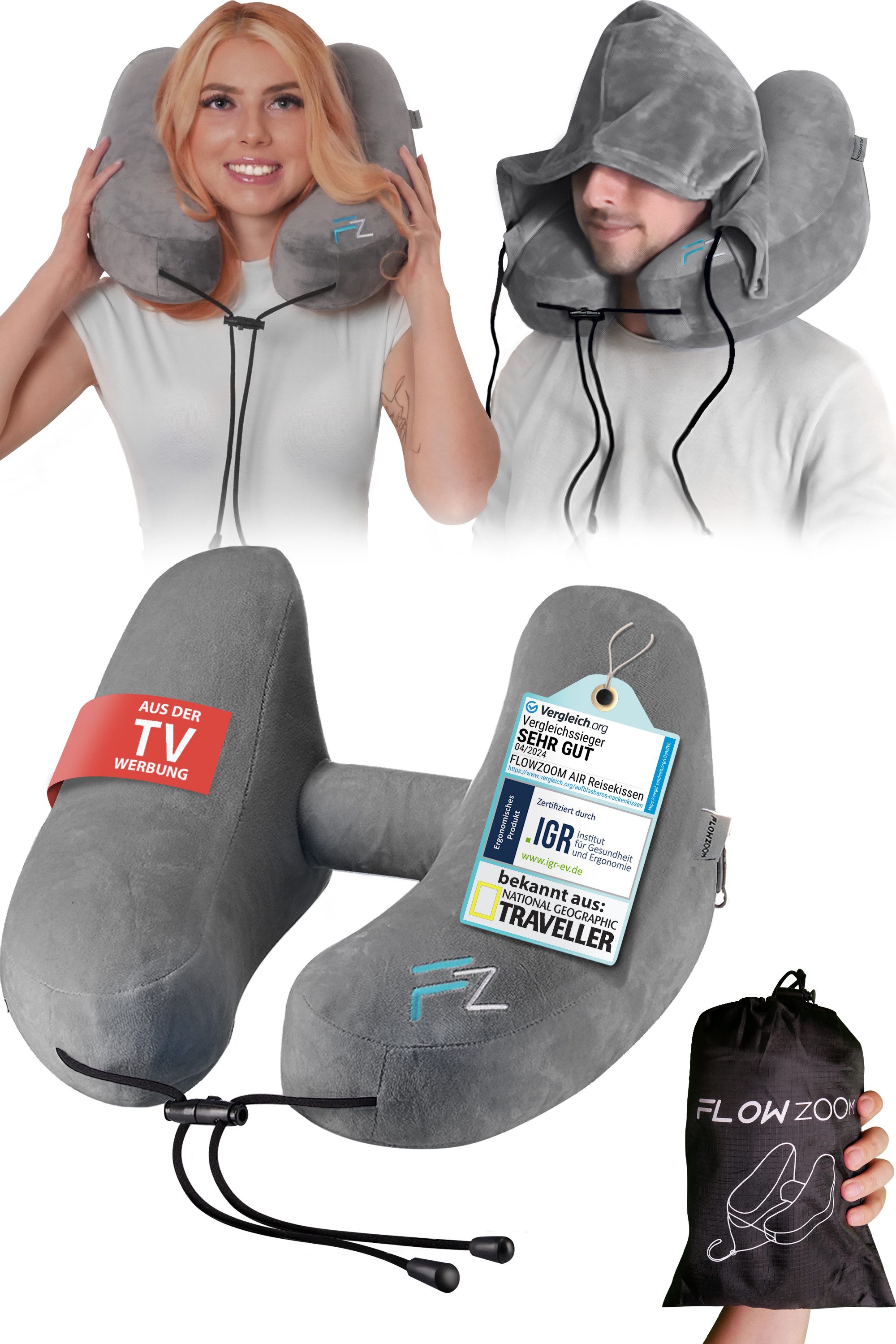 FLOWZOOM Nackenhörnchen AIR Nackenkissen aufblasbar - günstig online kaufen