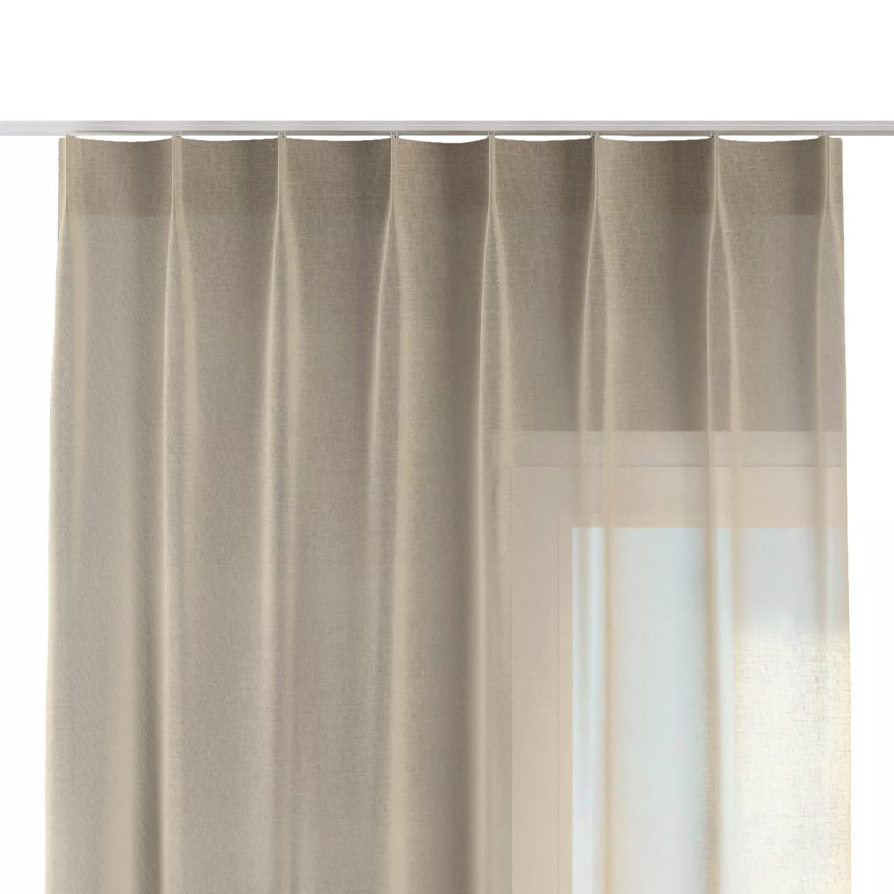 Vorhang mit flämischen 1-er Falten, beige, Romantica (184-41) günstig online kaufen