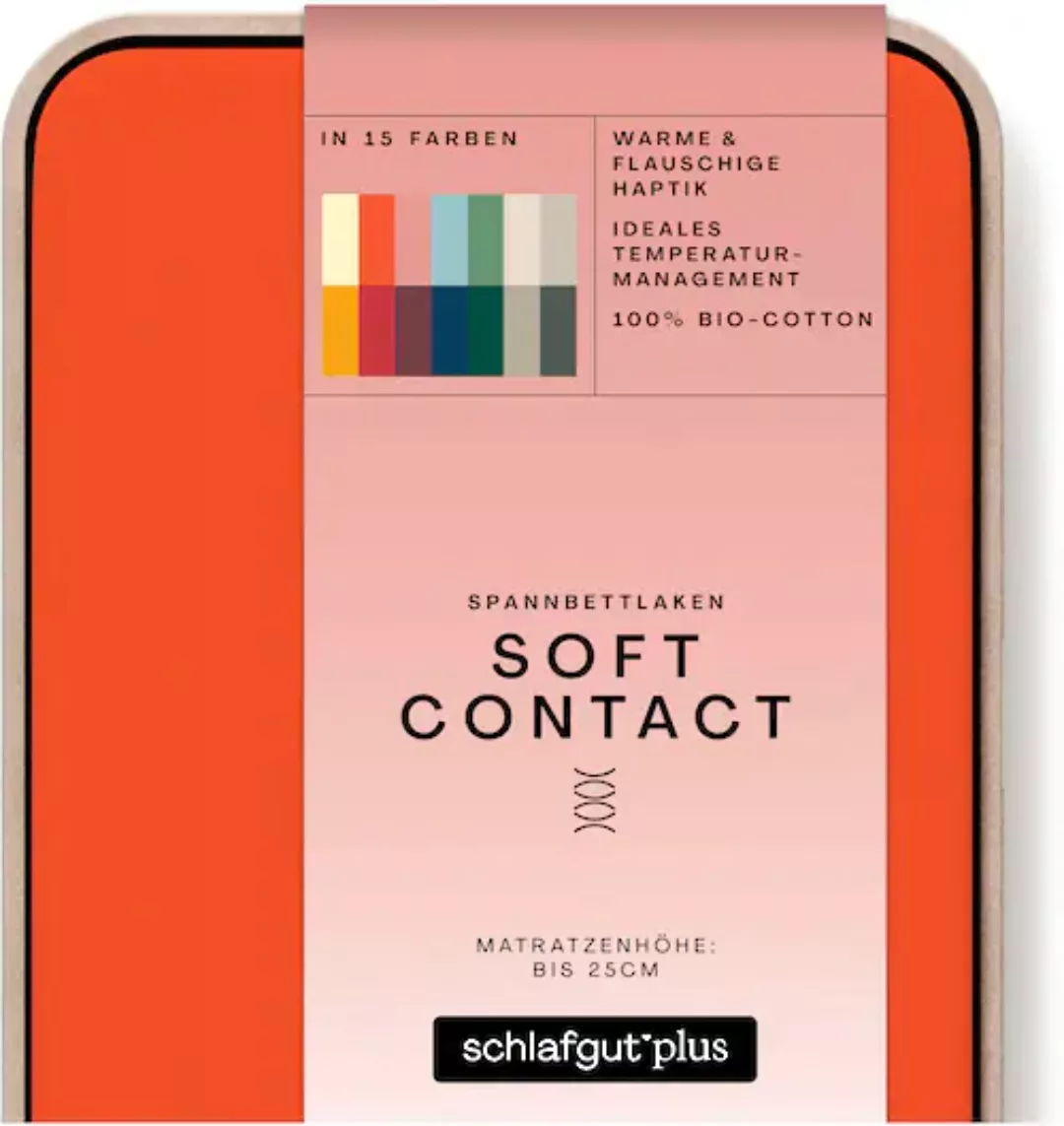 Schlafgut Spannbettlaken »Soft Contact«, 100% Bio Baumwolle günstig online kaufen