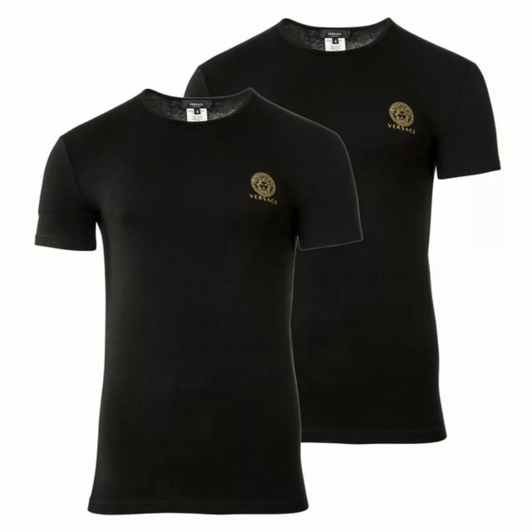 Versace T-Shirt Herren T-Shirt, 2er Pack - Unterhemd, Rundhals günstig online kaufen