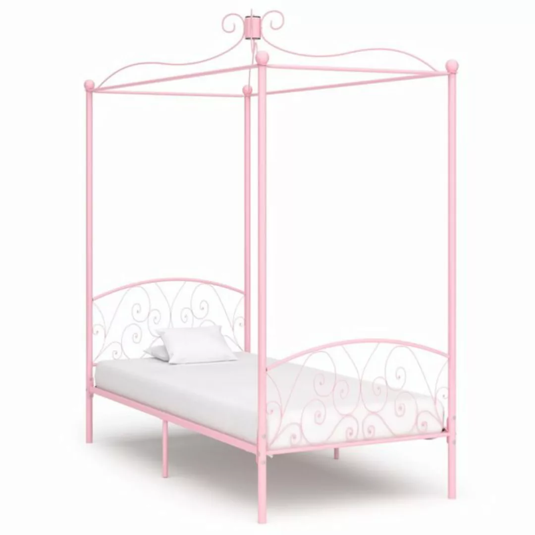 Himmelbett-gestell Rosa Metall 100 X 200 Cm günstig online kaufen