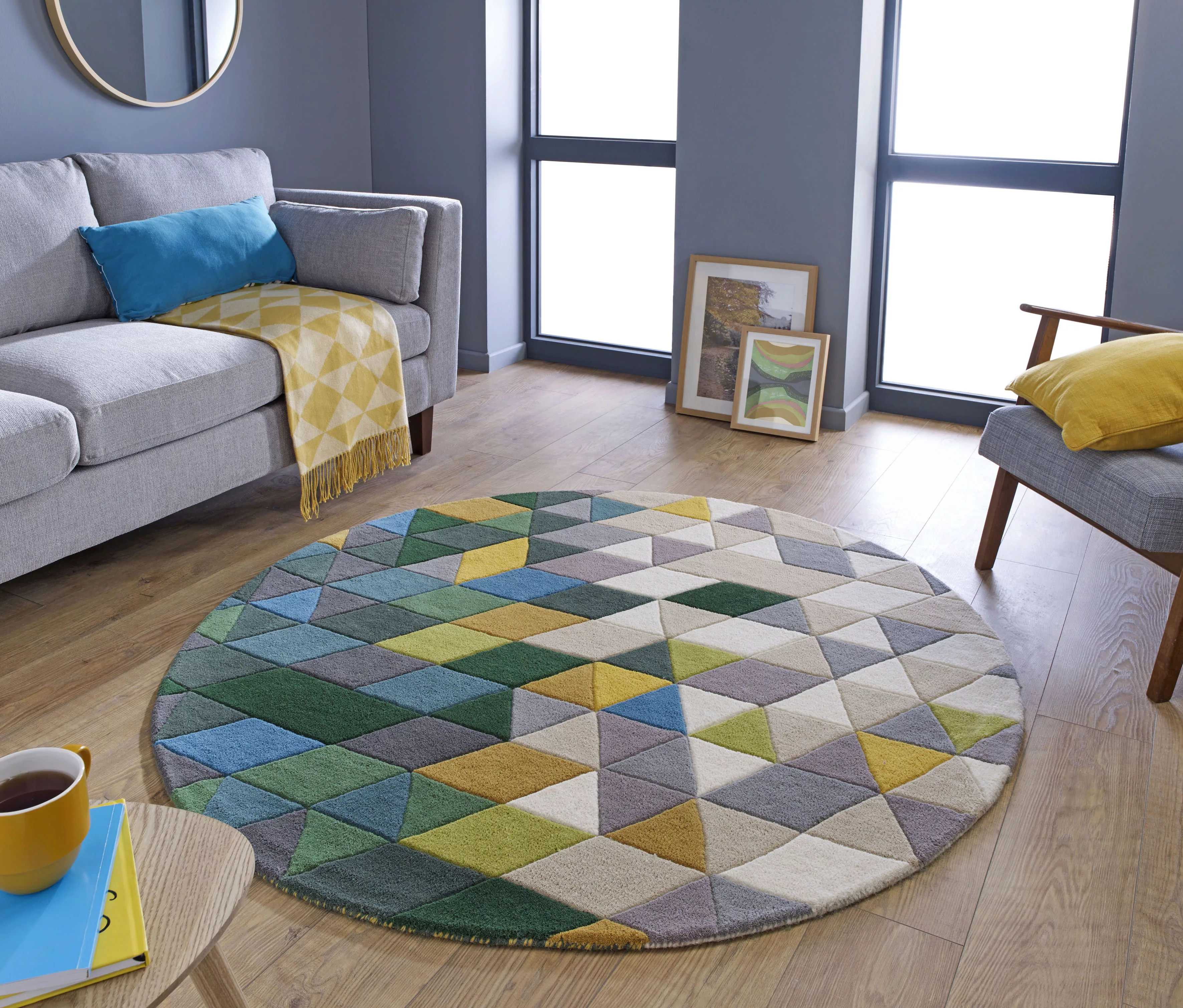 FLAIR RUGS Wollteppich »Prism«, rund günstig online kaufen