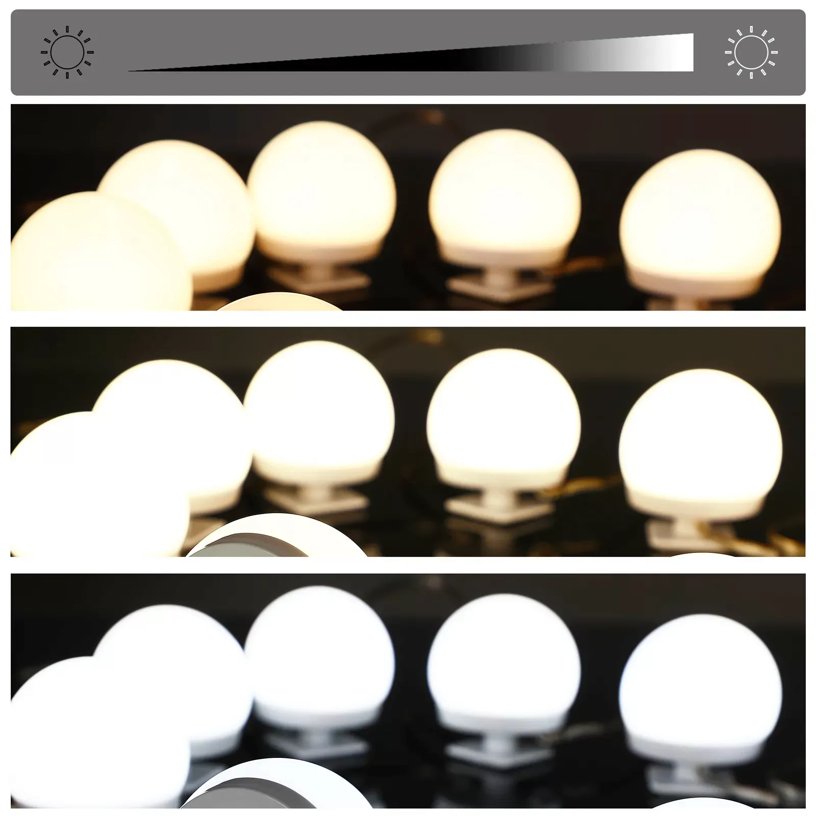 Schminktisch Lucia Weiß 108x140x40cm mit LED günstig online kaufen