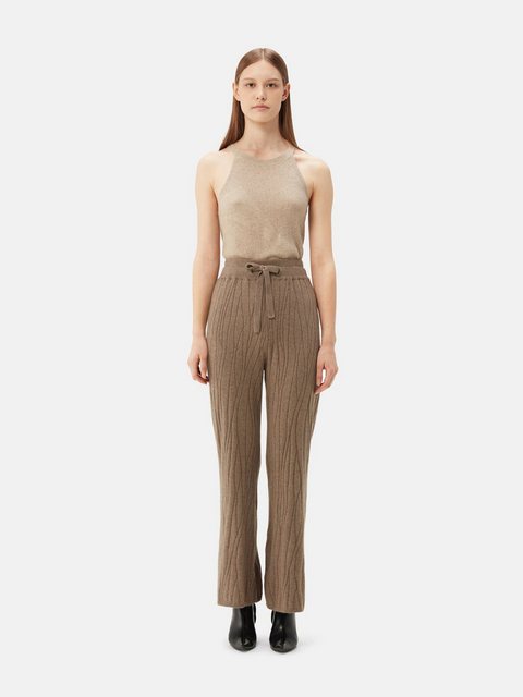 GOBI Cashmere Strickhose Naturfarbe Kaschmir Schlaghose günstig online kaufen