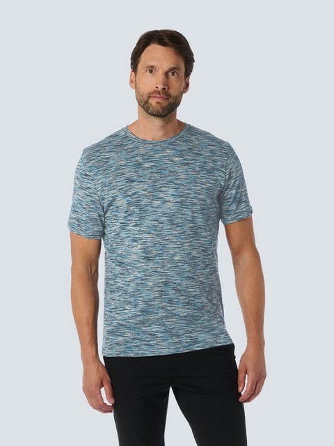 NO EXCESS T-Shirt - sommerliches Melange T-Shirt - kurzarm Shirt Herren Bas günstig online kaufen