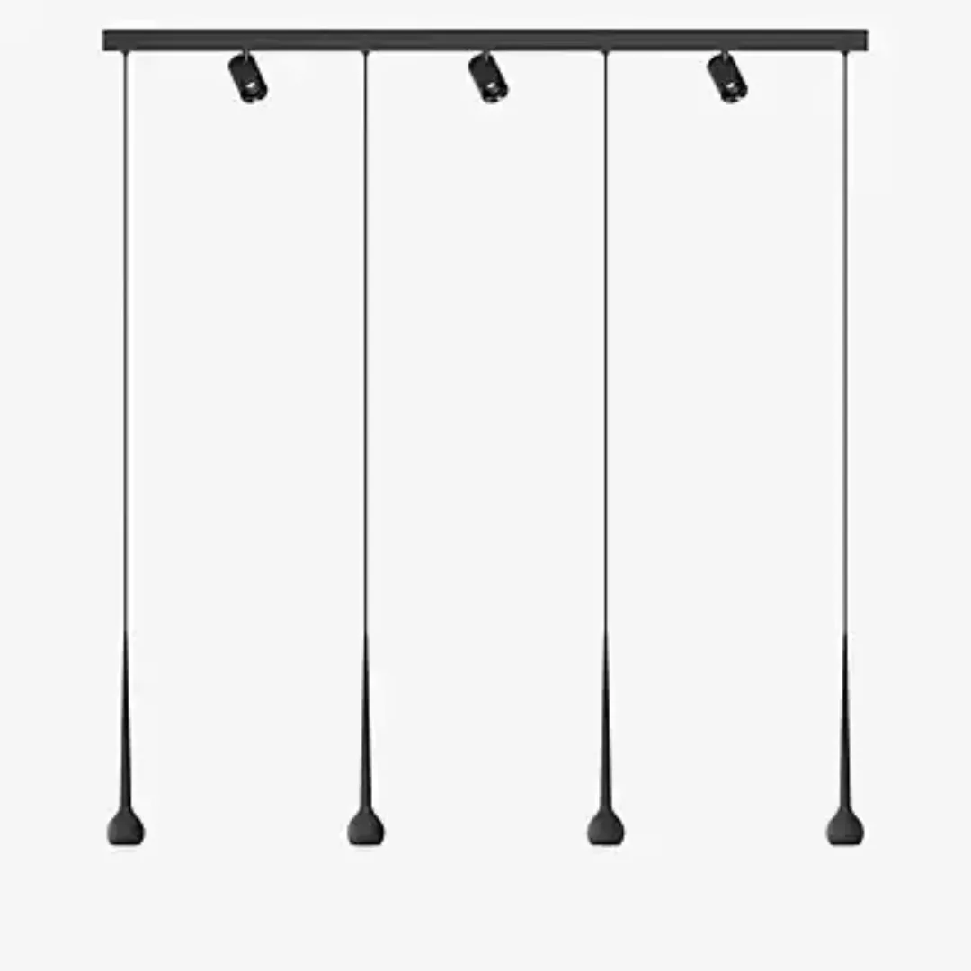 Grau Falling Sun Trace Pendelleuchte LED 7-flammig, schwarz - 200 cm günstig online kaufen