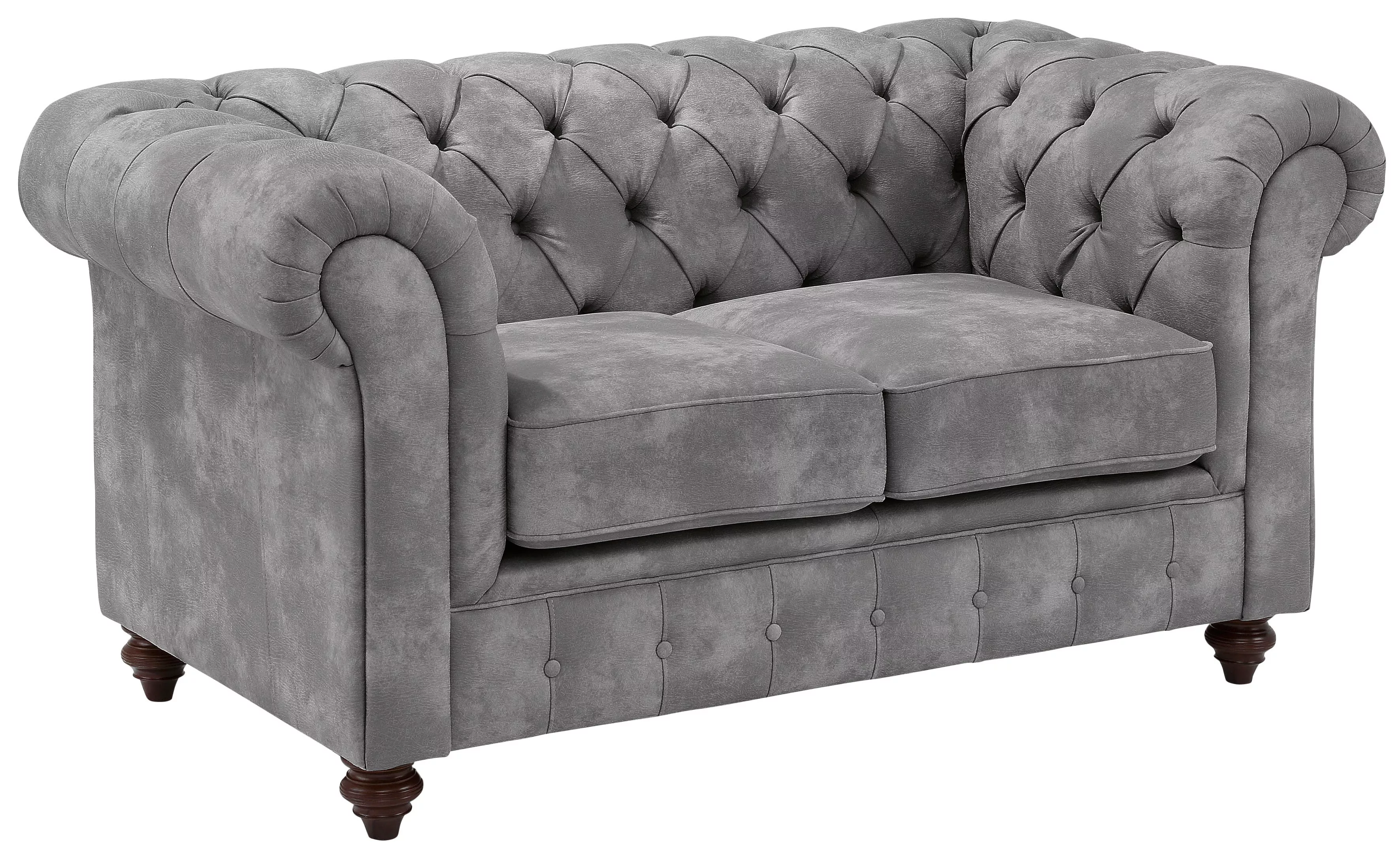 Home affaire Chesterfield-Sofa "Chesterfield 2-Sitzer B/T/H: 150/89/74 cm", günstig online kaufen