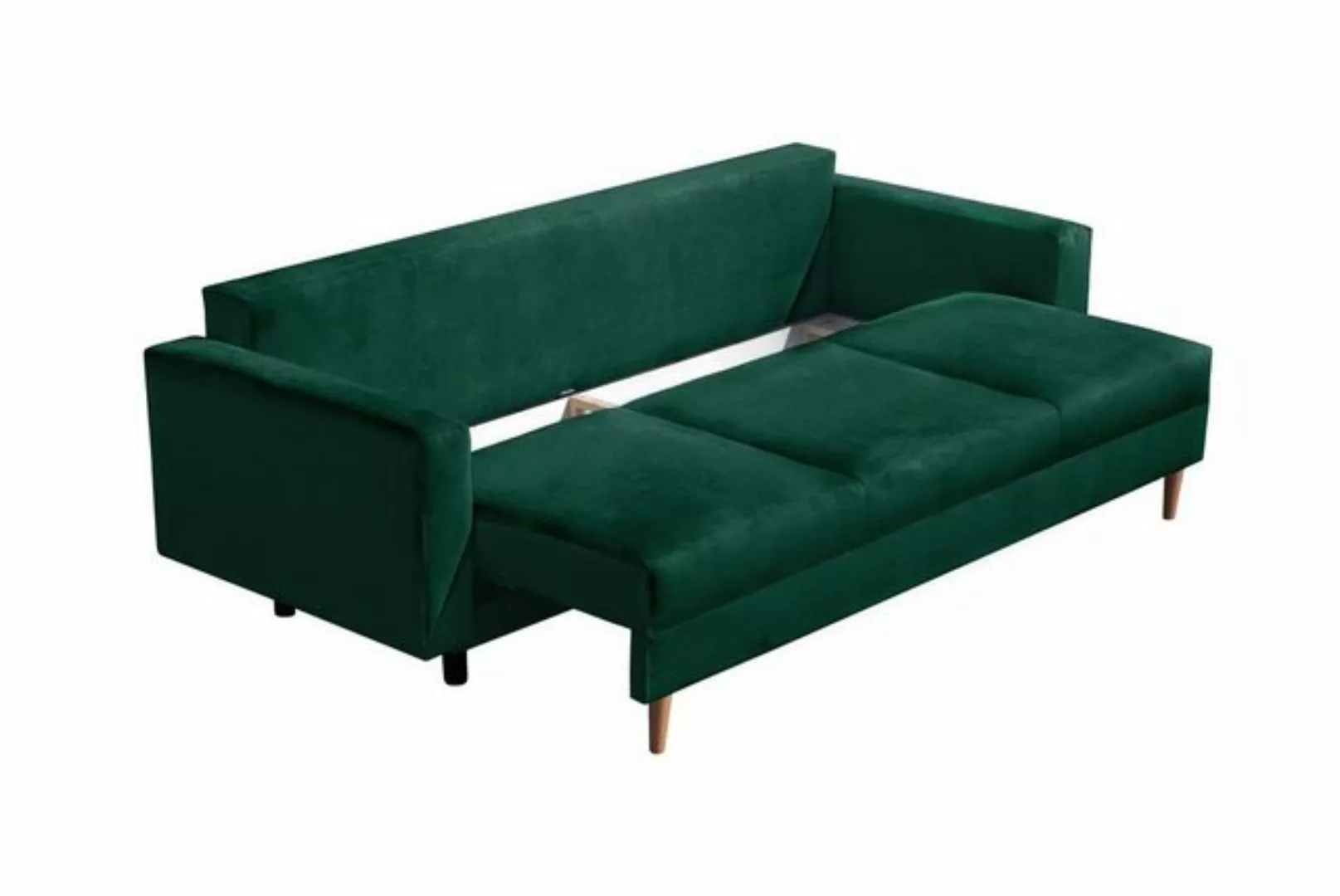 Beautysofa 3-Sitzer MILAN, skandinavisches Design, Wellenunterfederung, Bet günstig online kaufen