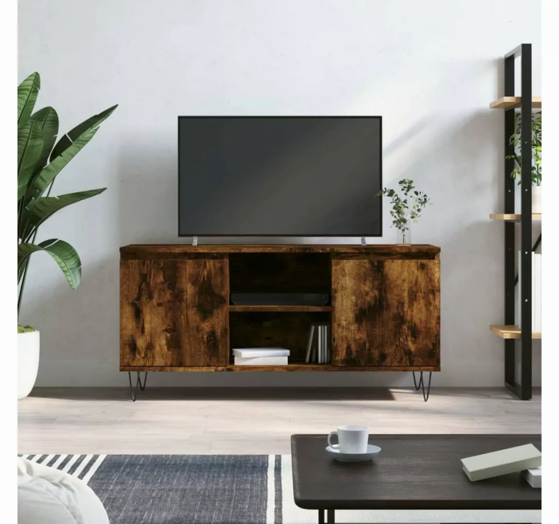 furnicato TV-Schrank Räuchereiche 104x35x50 cm Holzwerkstoff günstig online kaufen