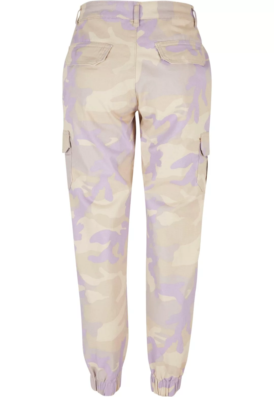 URBAN CLASSICS Cargohose "Urban Classics Damen Ladies High Waist Camo Cargo günstig online kaufen