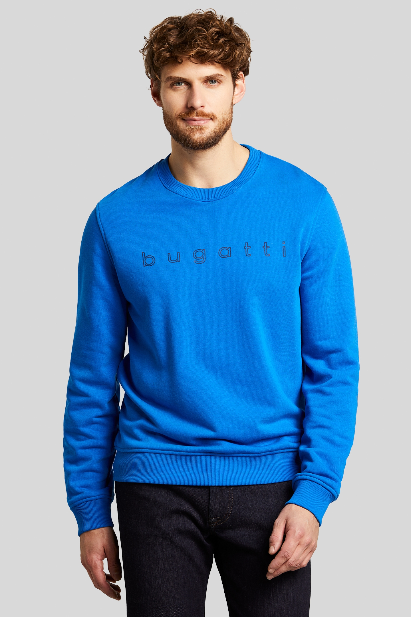 bugatti Rundhalspullover, aus Organic Cotton günstig online kaufen