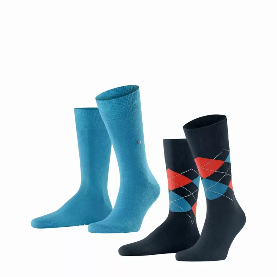 Burlington Herren Socken Everyday 2er Pack - Rautenmuster, Uni, Onesize, 40 günstig online kaufen