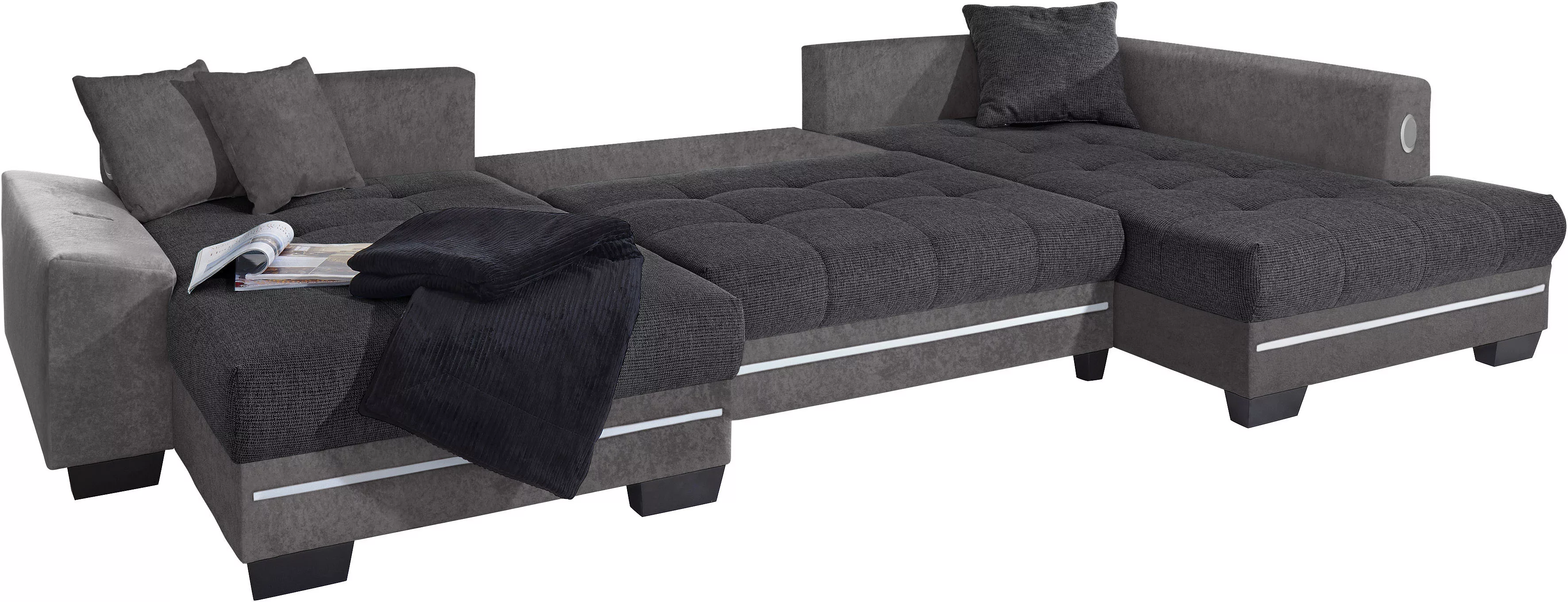 Mr. Couch Wohnlandschaft "Nikita U-Form", wahlweise mit Kaltschaum (140kg B günstig online kaufen