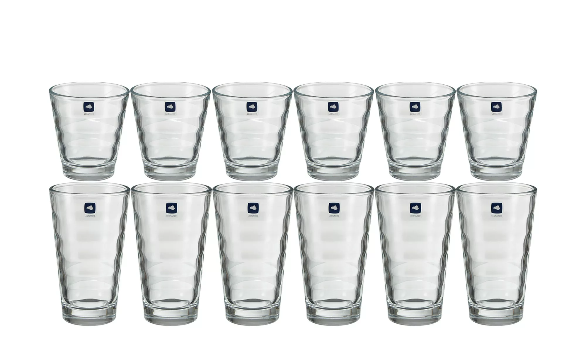 LEONARDO Becherset, 12-teilig  Onda - transparent/klar - Glas - Gläser & Ka günstig online kaufen
