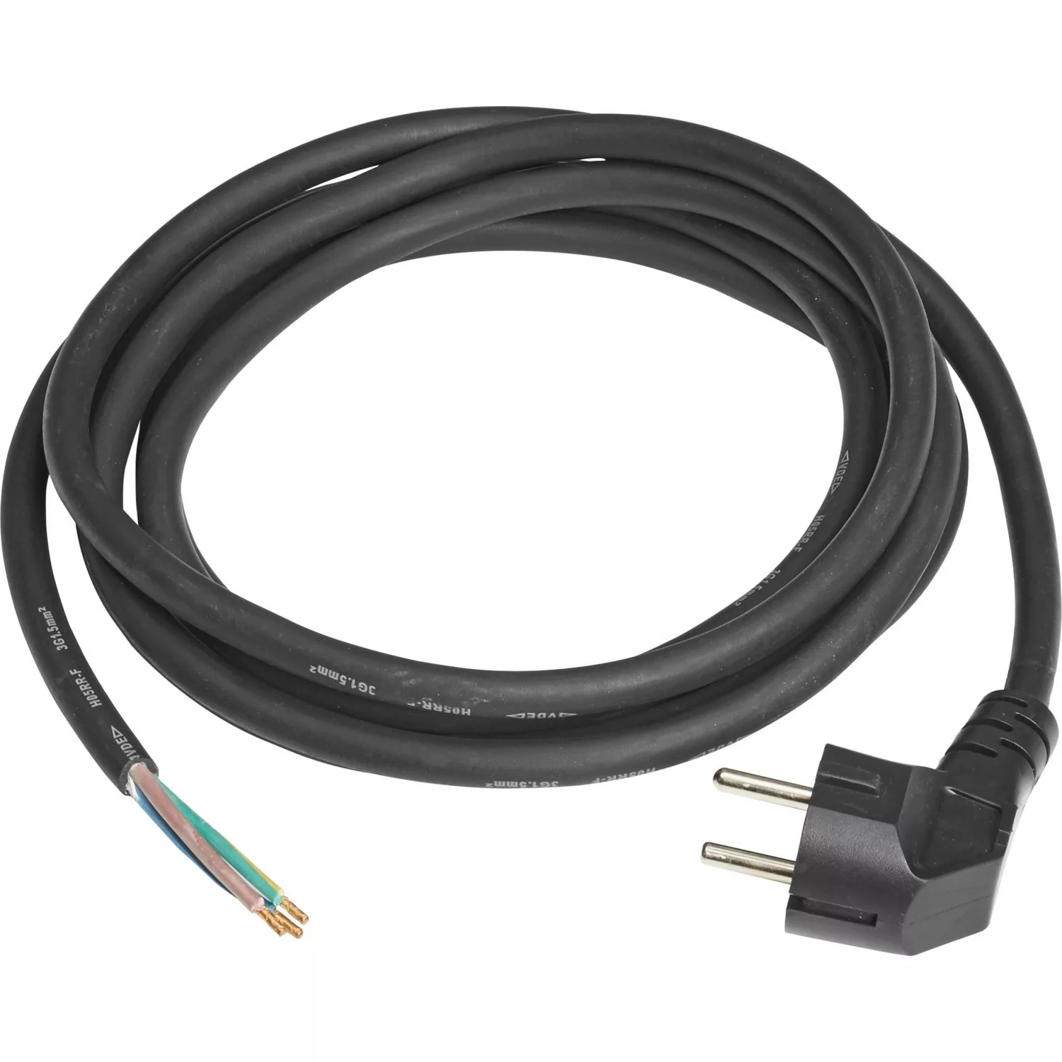 Zuleitung mit Stecker 3 m Schwarz günstig online kaufen