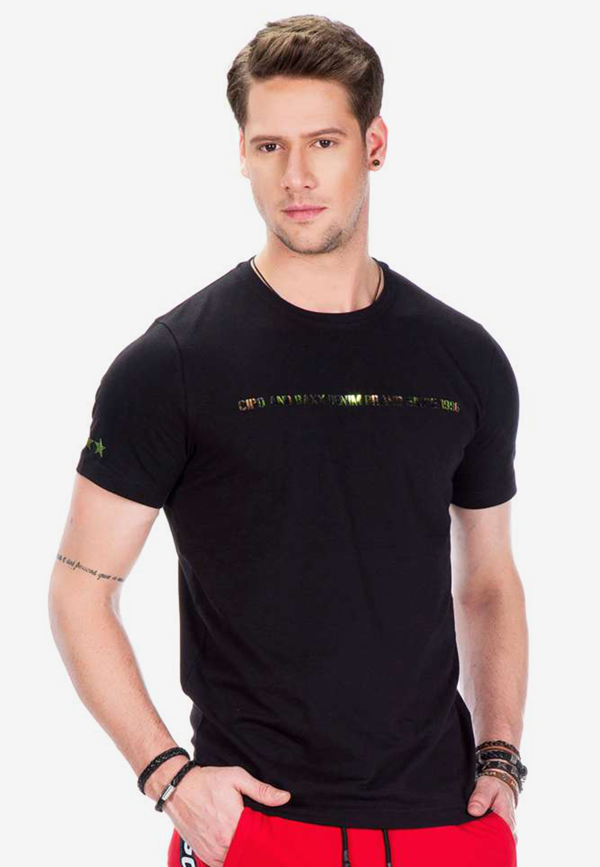 Cipo & Baxx T-Shirt, mit Logo Hologramm Aufdruck günstig online kaufen