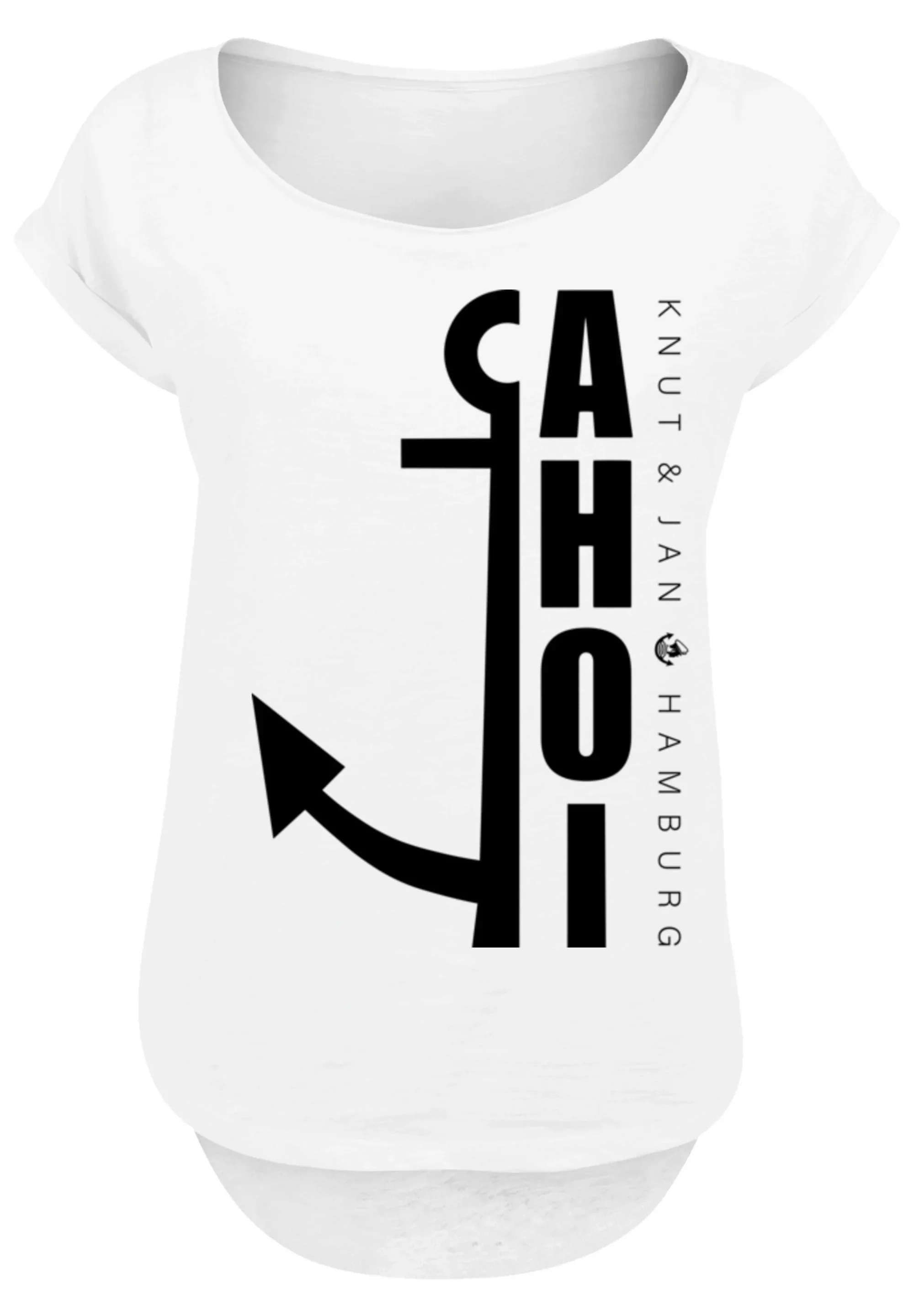 F4NT4STIC T-Shirt "PLUS SIZE Ahoi Anker Crop Knut & Jan Hamburg", Print günstig online kaufen