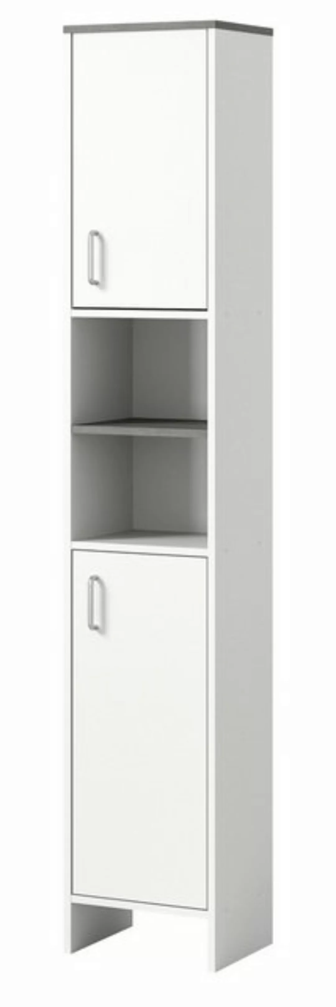 Inn.Furn Hochschrank Angeles (Badschrank in weiß mit grau, 2-türig, 32 x 18 günstig online kaufen