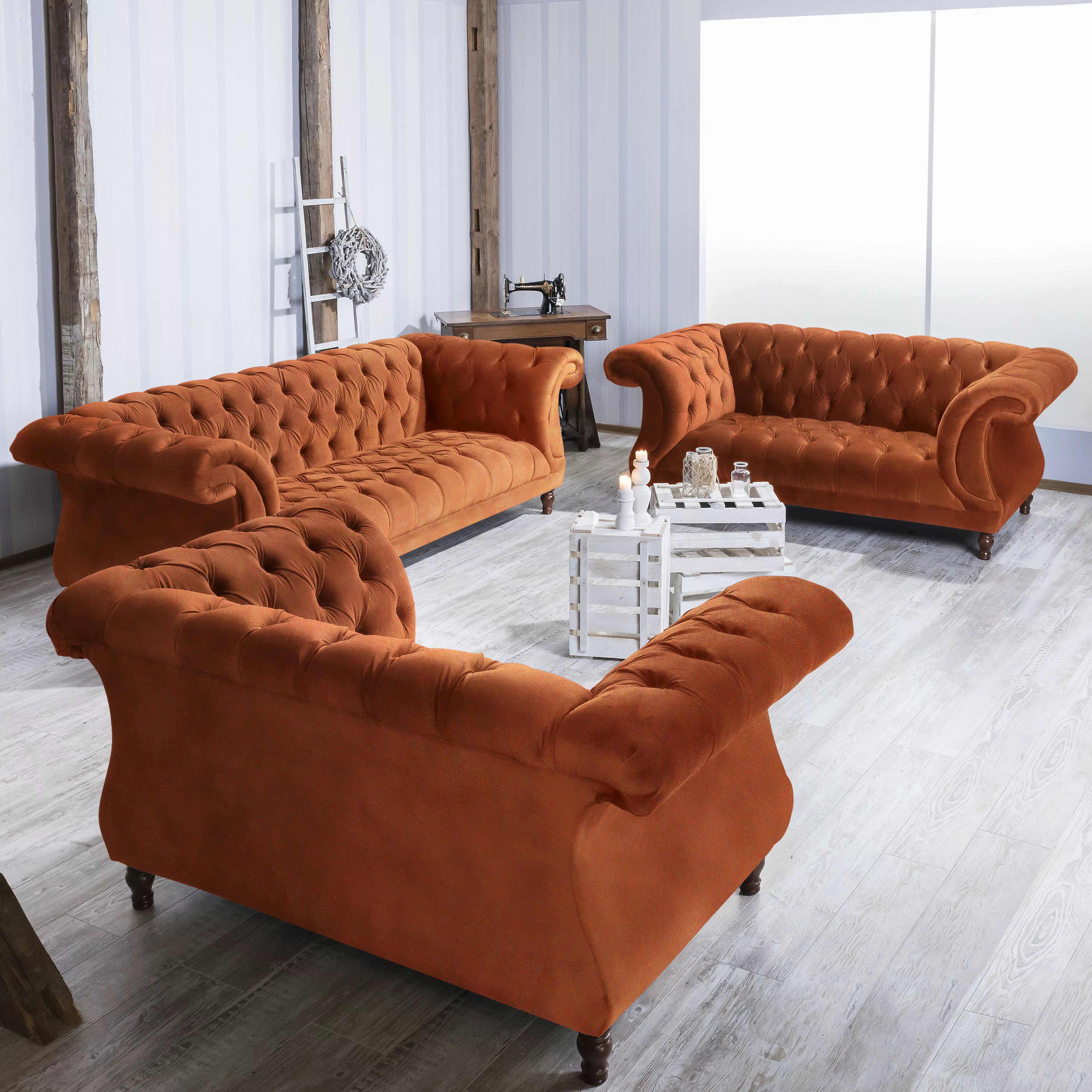 Max Winzer® Chesterfield-Sofa »Isabelle« günstig online kaufen