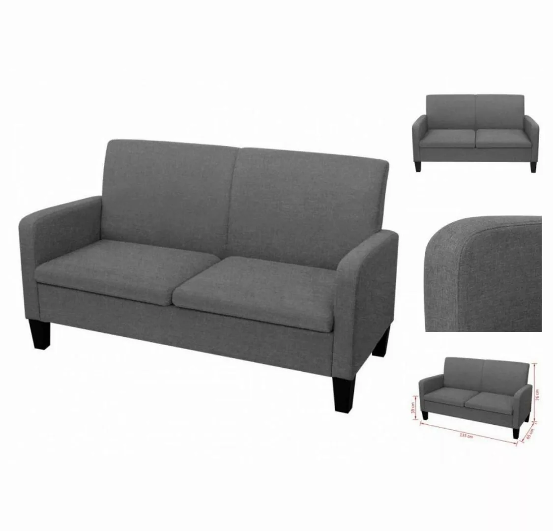 2-sitzersofa 135 X 65 X76 Cm Dunkelgrau günstig online kaufen