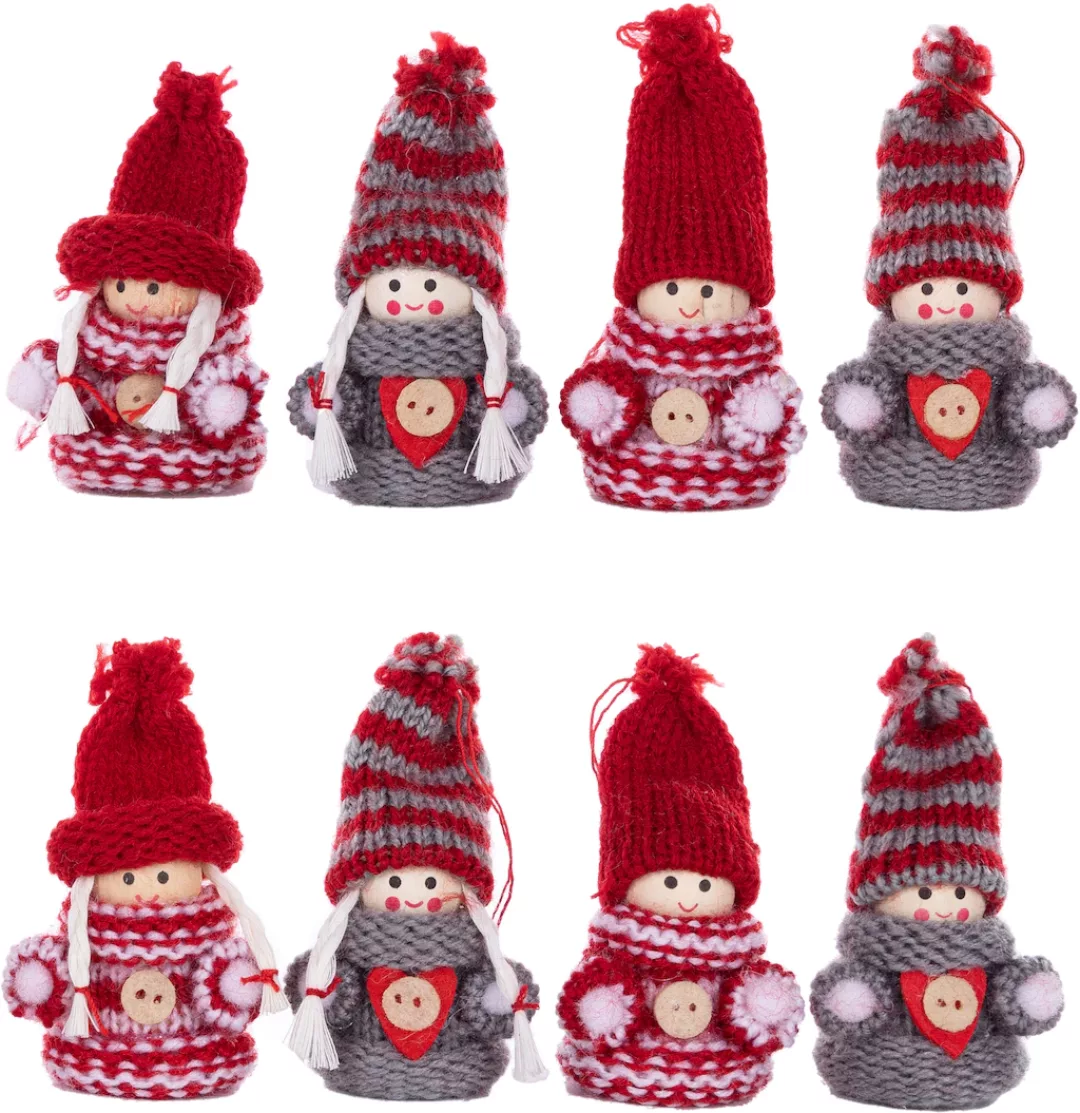 Myflair Möbel & Accessoires Weihnachtsfigur "Weihnachtsdeko rot", Wollwicht günstig online kaufen