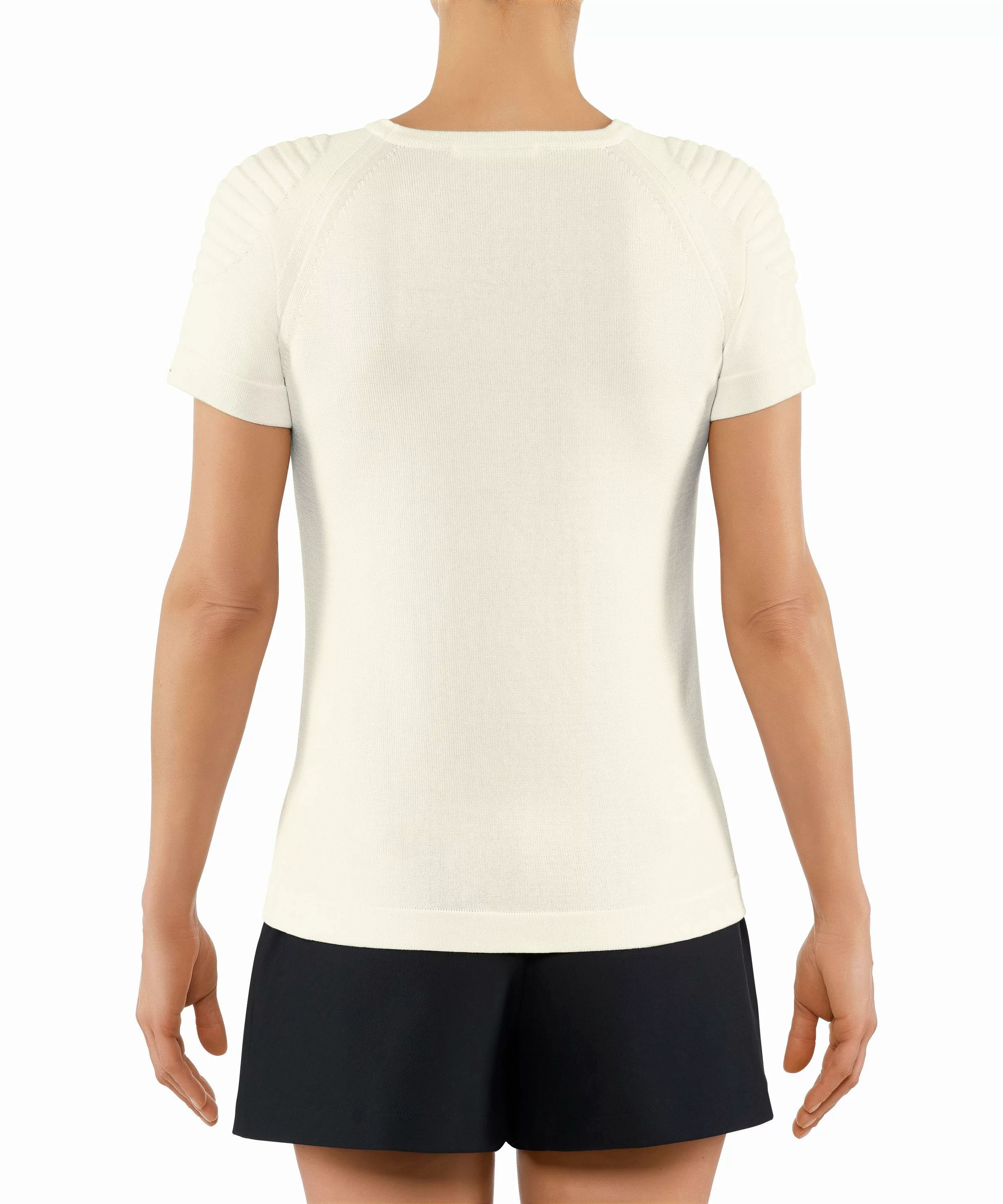 FALKE Damen T-Shirt Rundhals, L, Weiß, Uni, Baumwolle, 64084-204004 günstig online kaufen