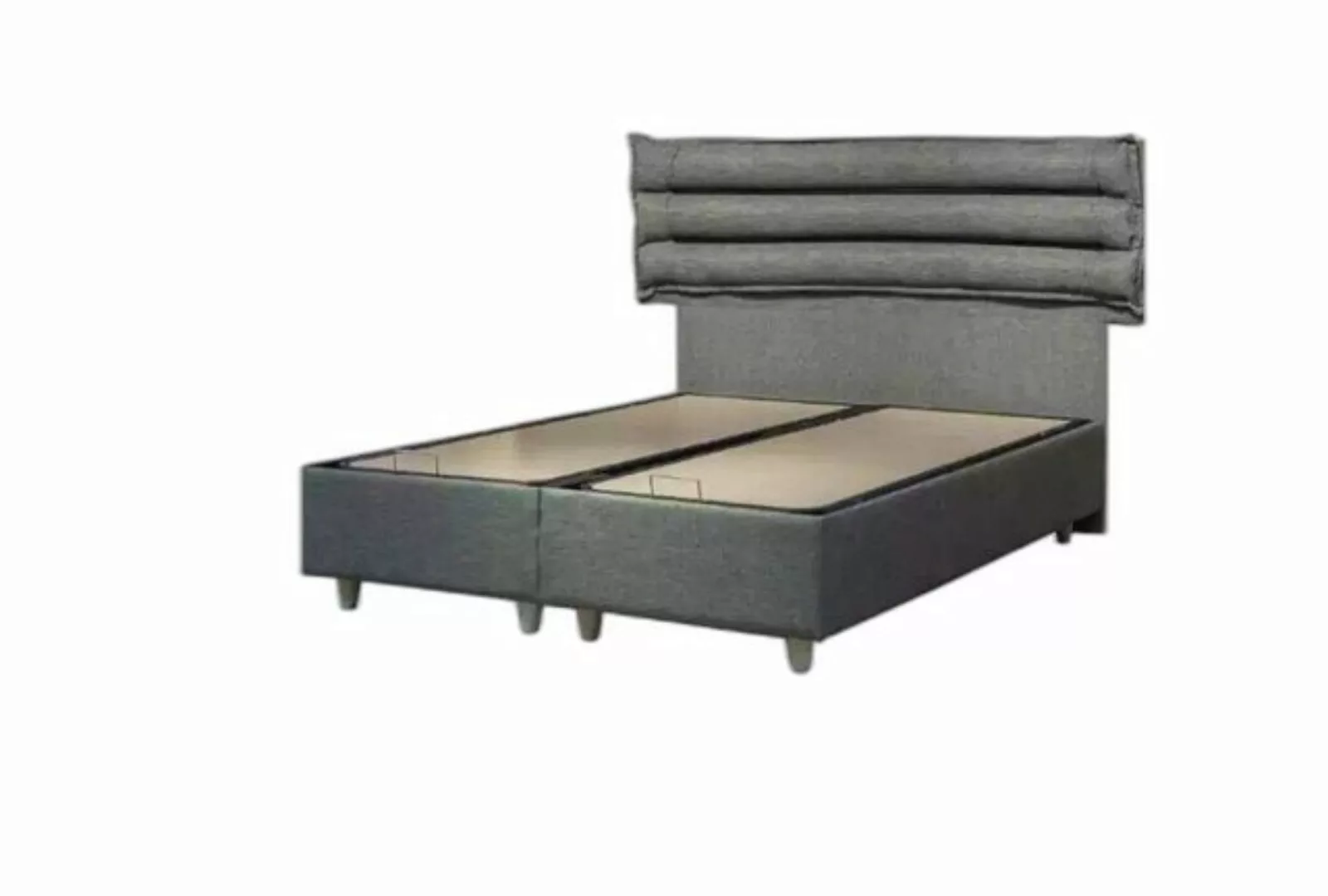 Xlmoebel Bett Elegantes Bett mit Matratze Komplett Set Stauraum Ohren Grau günstig online kaufen