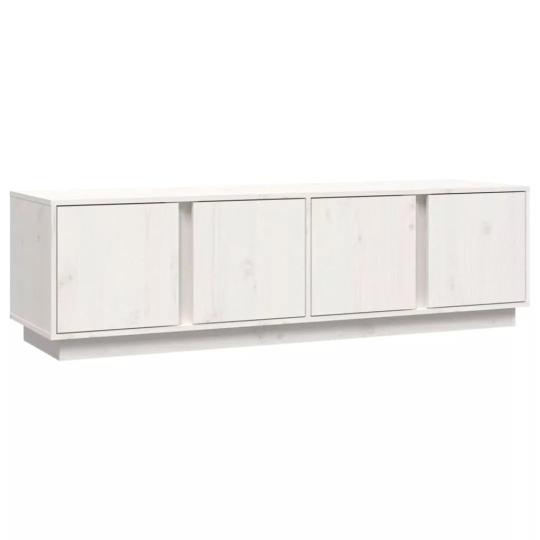 Vidaxl Tv-schrank Weiß 140x40x40 Cm Massivholz Kiefer günstig online kaufen