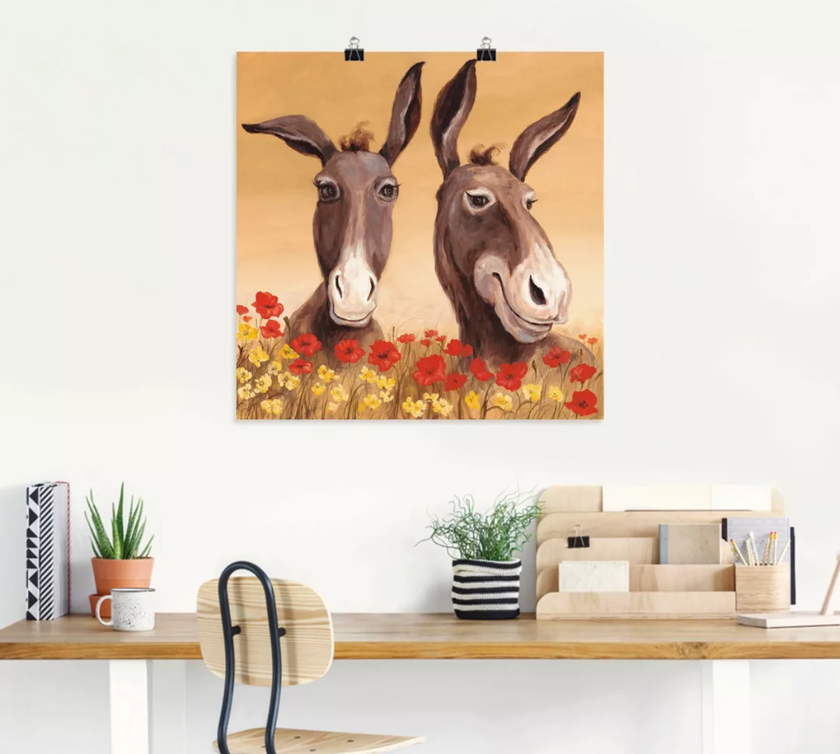 Artland Wandbild "Esel", Haustiere, (1 St.), als Alubild, Outdoorbild, Lein günstig online kaufen