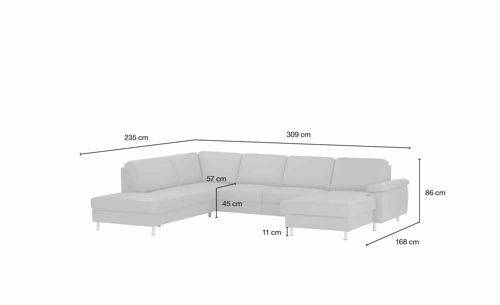 meinSofa Wohnlandschaft mit Sitz- und Rückenbezug aus Leder Kathi ¦ rot ¦ M günstig online kaufen