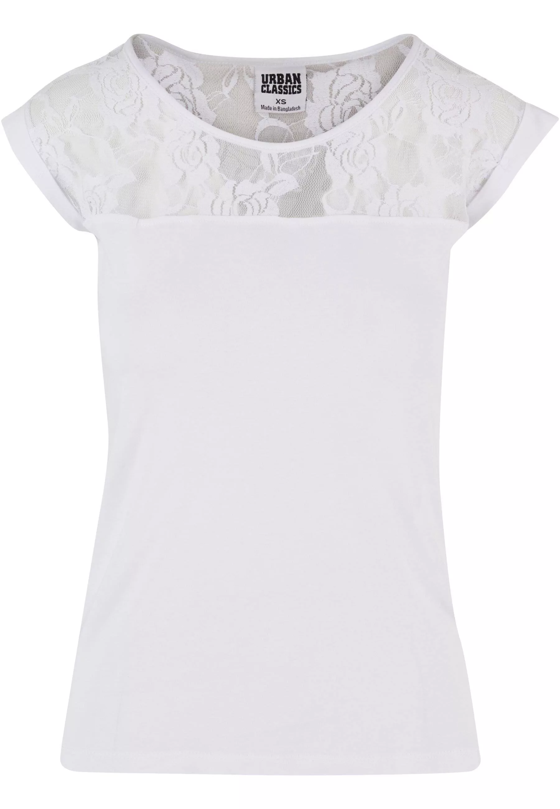 URBAN CLASSICS Kurzarmshirt "Urban Classics Damen Ladies Top Laces Tee" günstig online kaufen