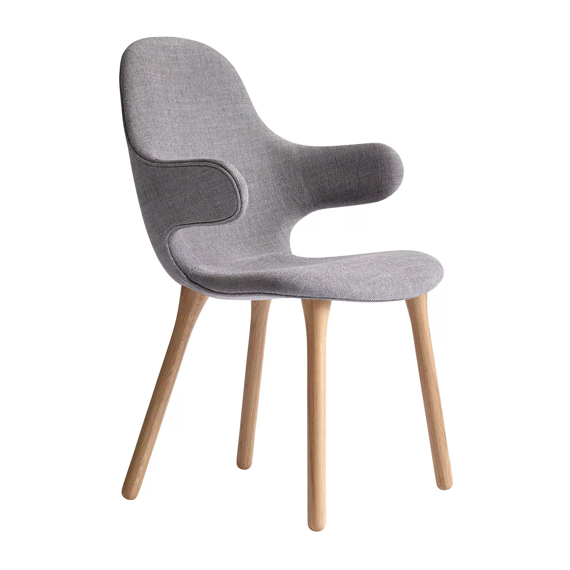 &Tradition - Catch Chair JH1 Gestell Eiche - grau/Stoff Sunniva 2 242/BxTxH günstig online kaufen