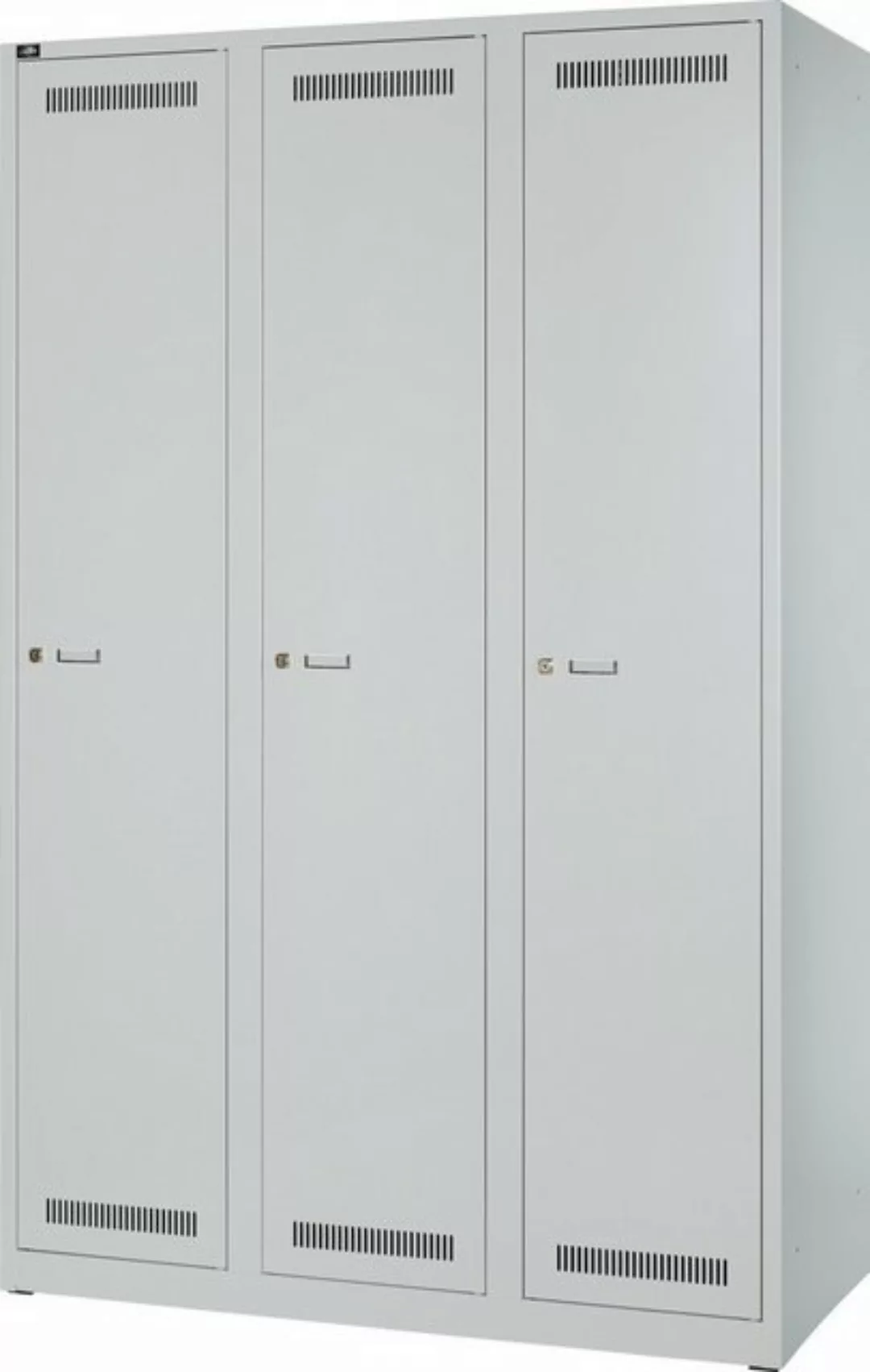 Bisley Garderobenschrank Garderobenschrank 3 Abteile Breite 400mm lichtgrau günstig online kaufen