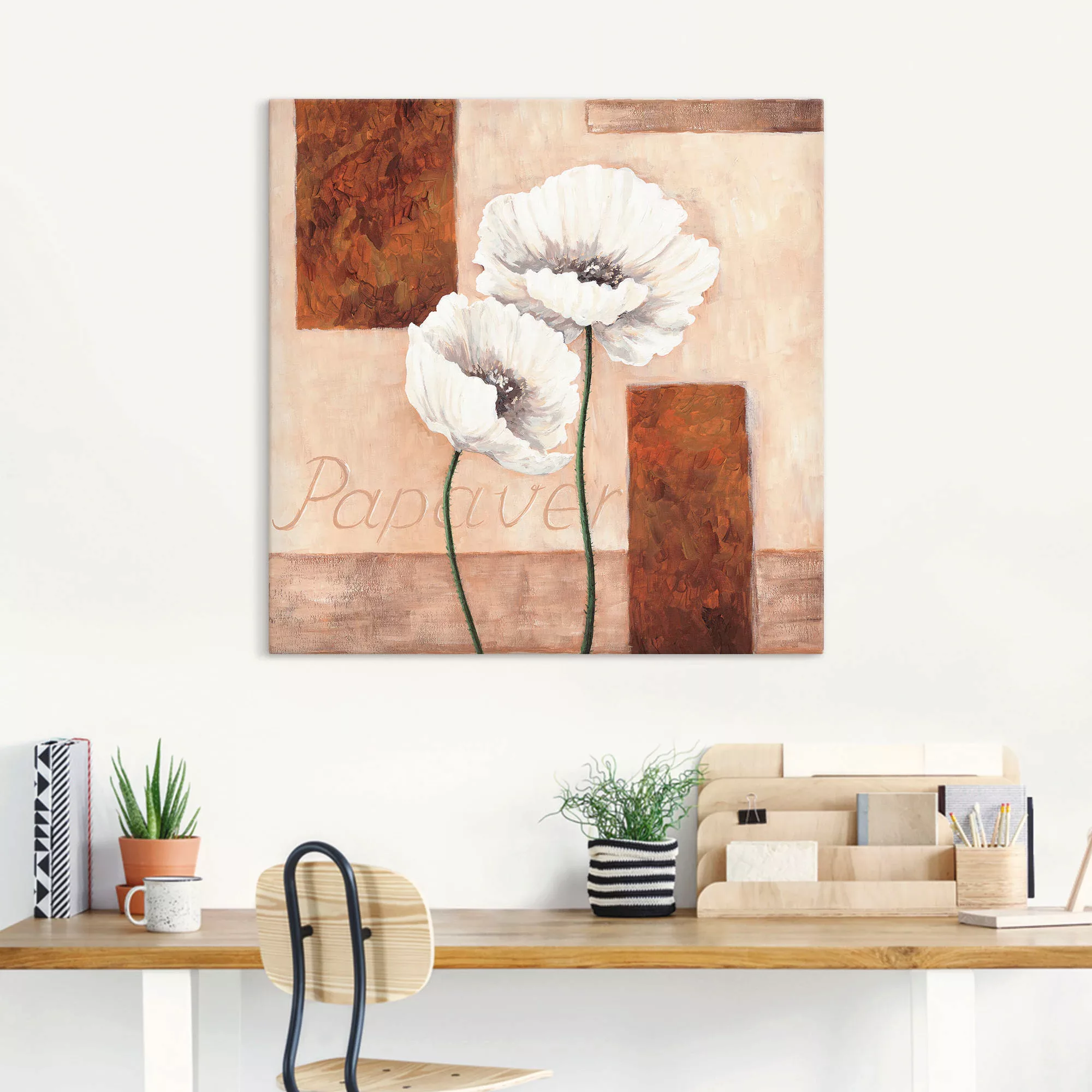 Artland Leinwandbild "Papaver - Mohnblumen", Blumenbilder, (1 St.) günstig online kaufen