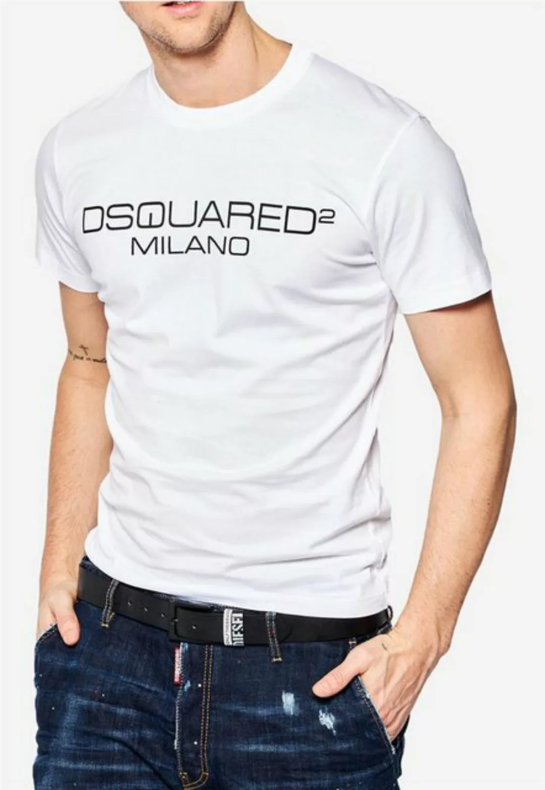 Dsquared2 Print-Shirt Dsquared2 T-Shirt MILANO T-Shirt White günstig online kaufen