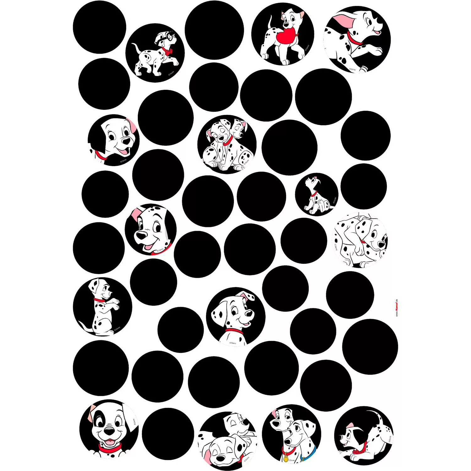 Komar Wandtattoo "101 Dalmatiner Dots", (44 St.), 50x70 cm (Breite x Höhe), günstig online kaufen