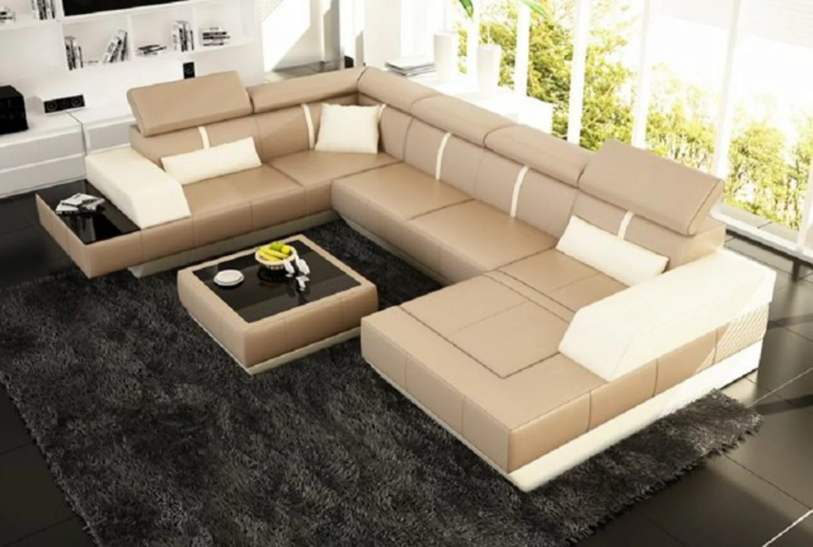 JVmoebel Ecksofa, Sofa Wohnlandschaft U Form Ecksofa Couch Polster U Form C günstig online kaufen