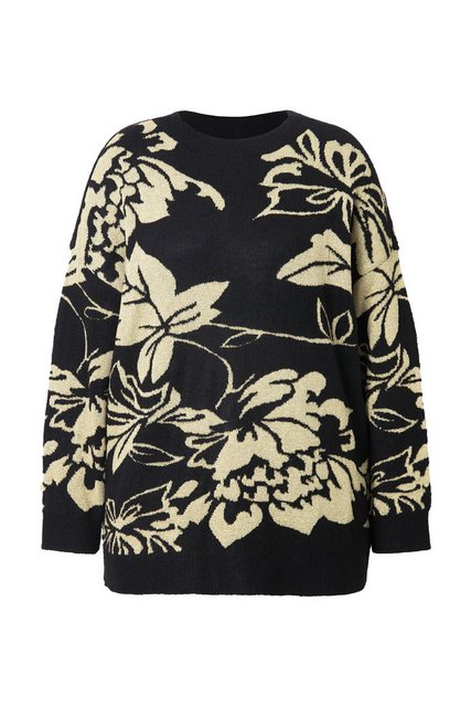 Studio Untold Strickpullover Pullover oversized Flower-Glitzermuster günstig online kaufen