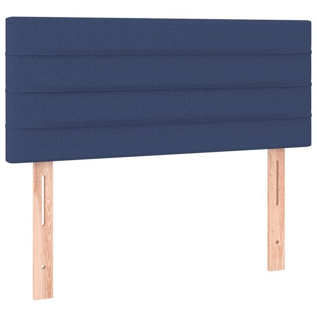 vidaXL Bett, Kopfteil Blau 100x5x78/88 cm Stoff günstig online kaufen