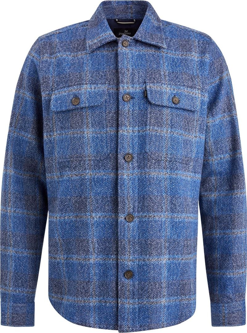 Vanguard Hemdjacke Brushed Karos Blau - Größe M günstig online kaufen