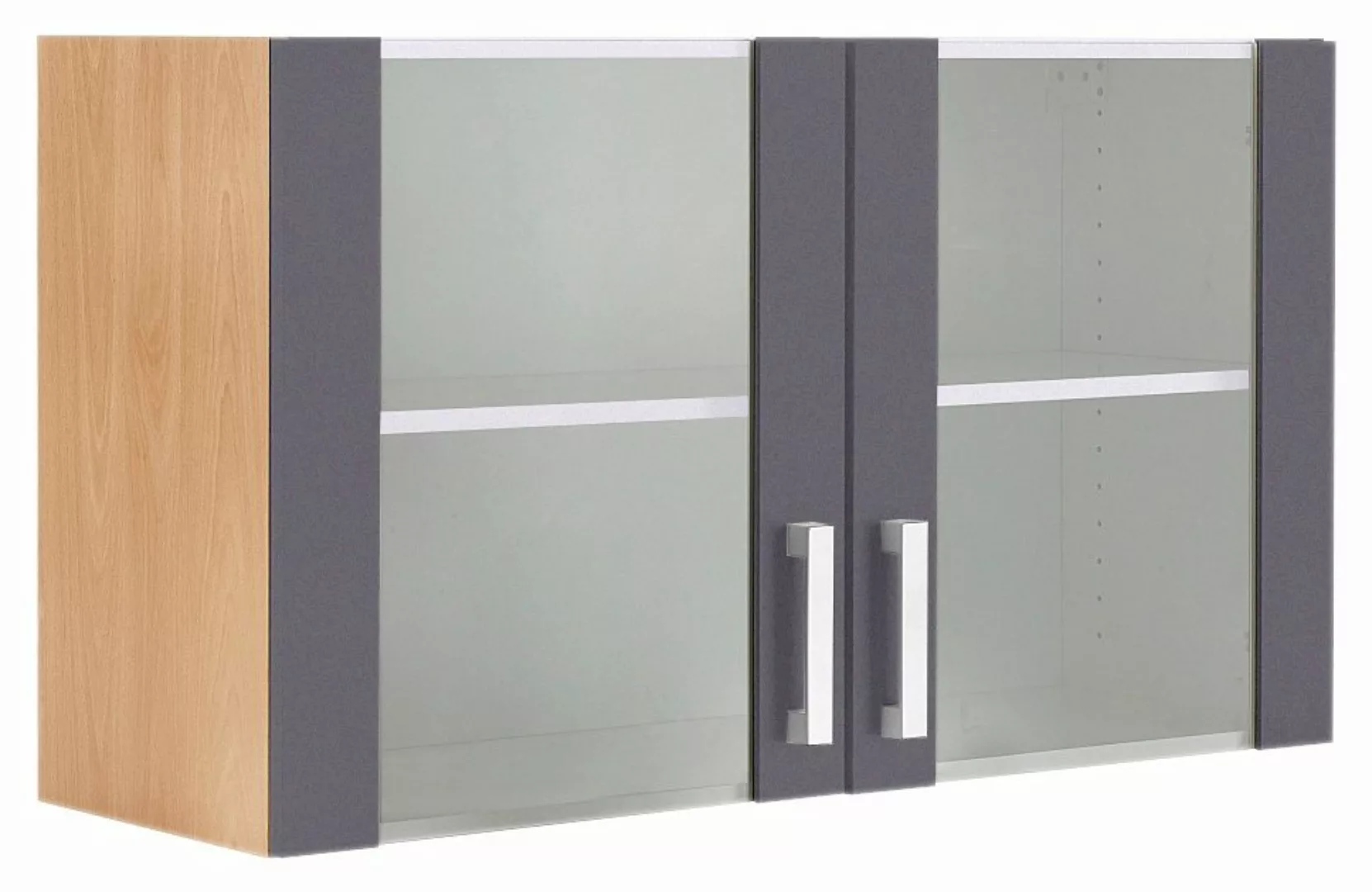 OPTIFIT Hängeschrank "Odense", 100 cm breit, mit 2 Türen mit Grauglaseinsat günstig online kaufen