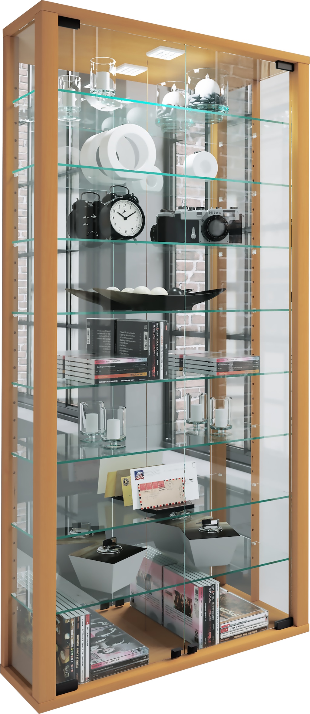 VCM Wandregal "VCM Glasvitrine hängend  Vitrine Glas mit ESG-Sicherheitsgla günstig online kaufen