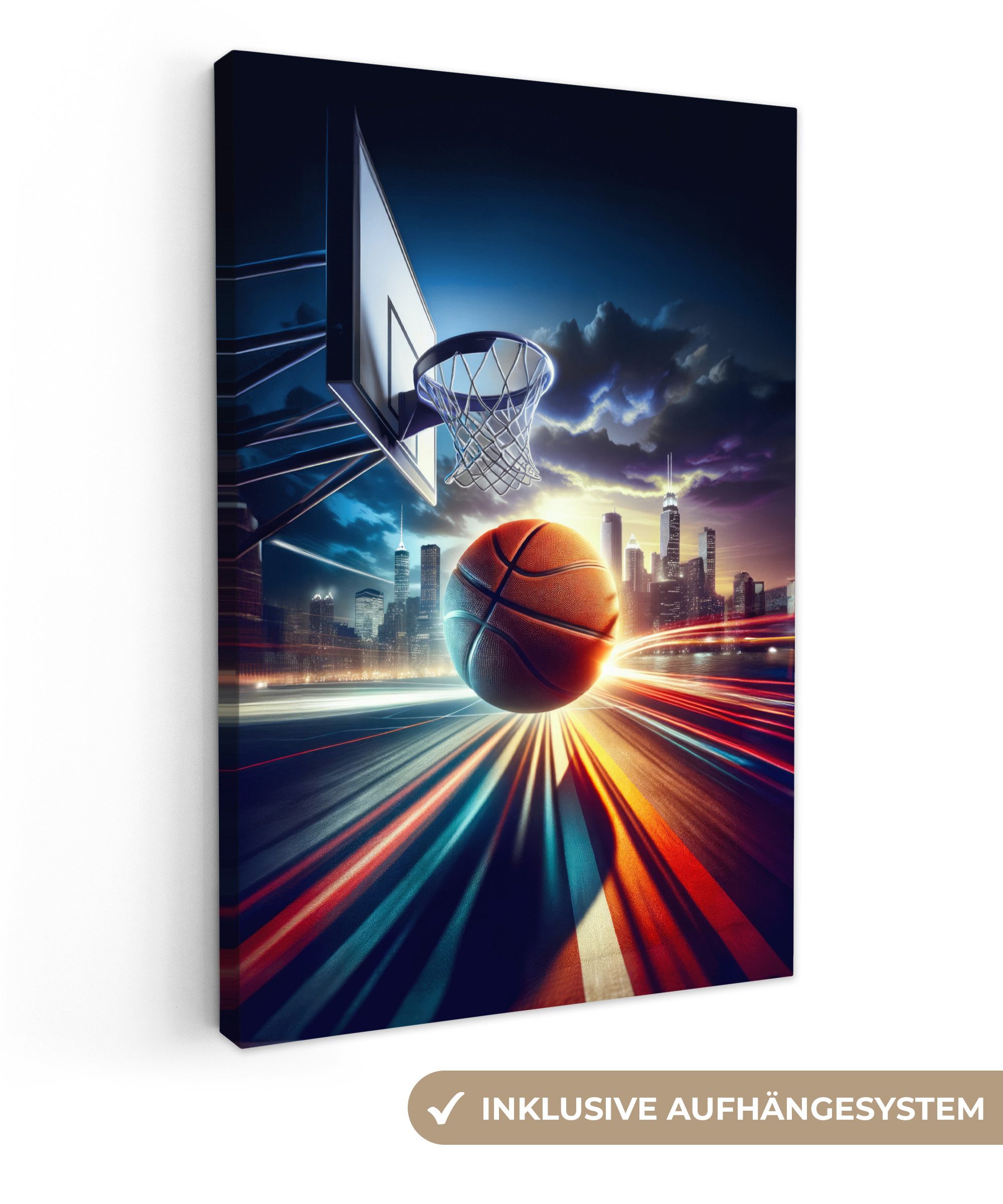 OneMillionCanvasses® Leinwandbild Basketball - Sport - günstig online kaufen